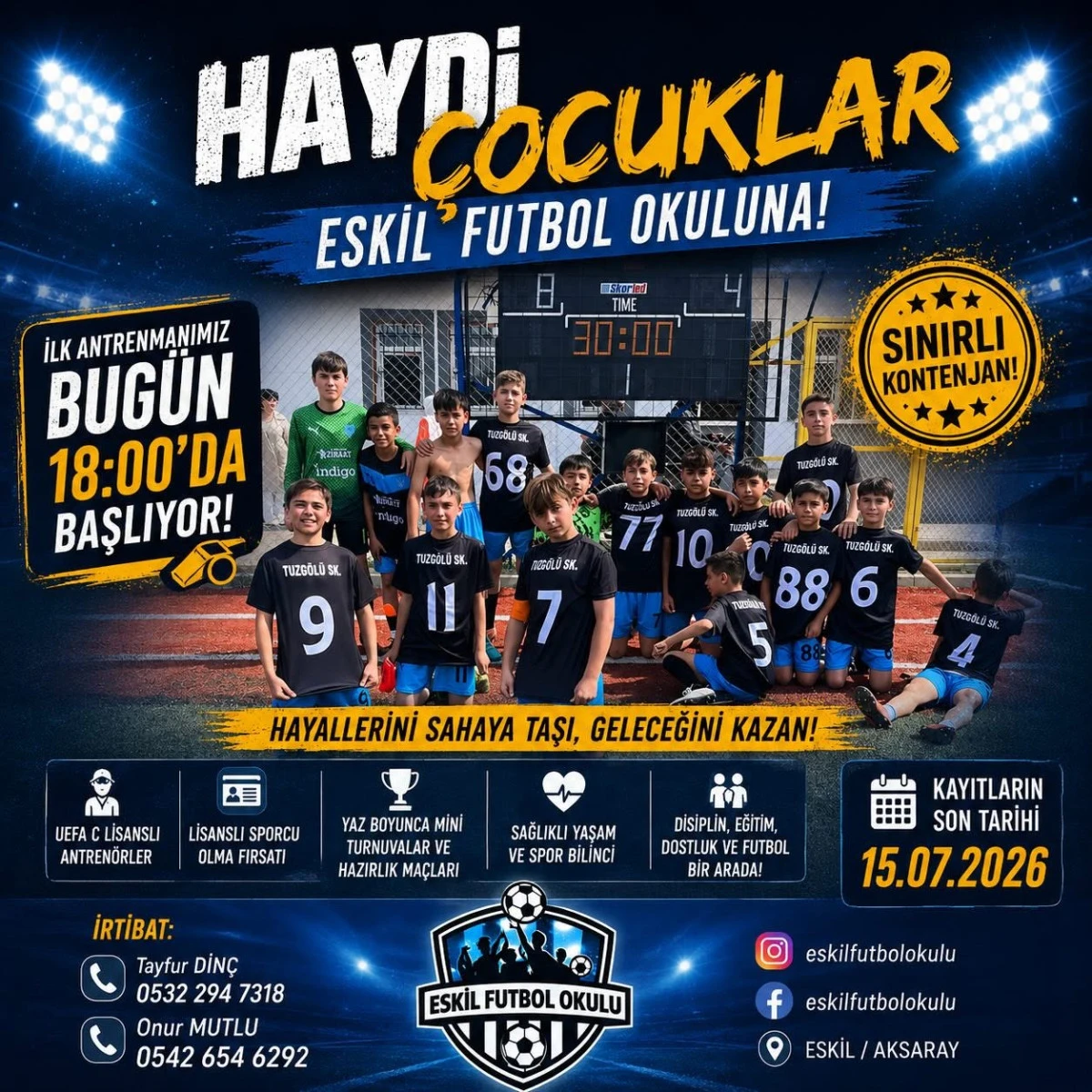 Eskil Futbol Akademisi Yaz Kursu Başladı