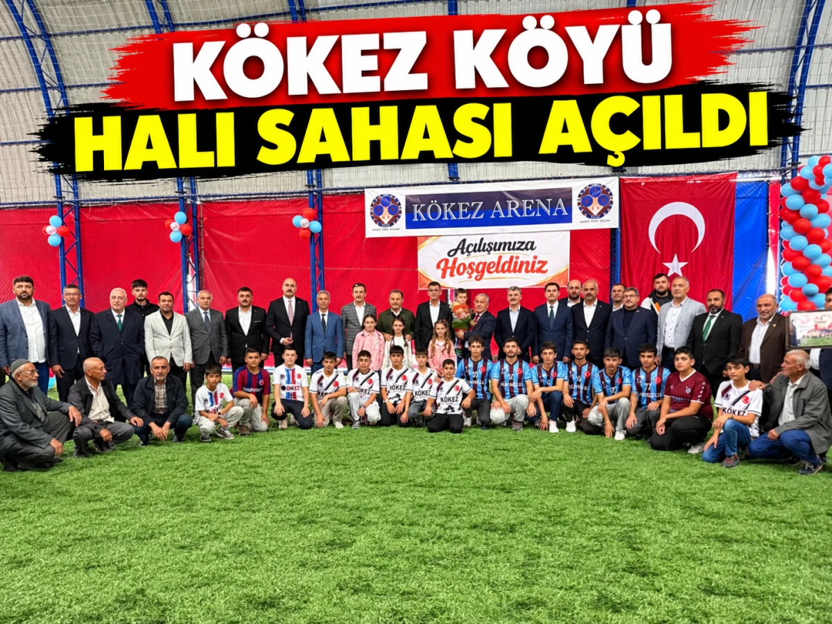 K&ouml;kez K&ouml;y&uuml; Kapalı Halı Sahası T&ouml;renle A&ccedil;ıldı